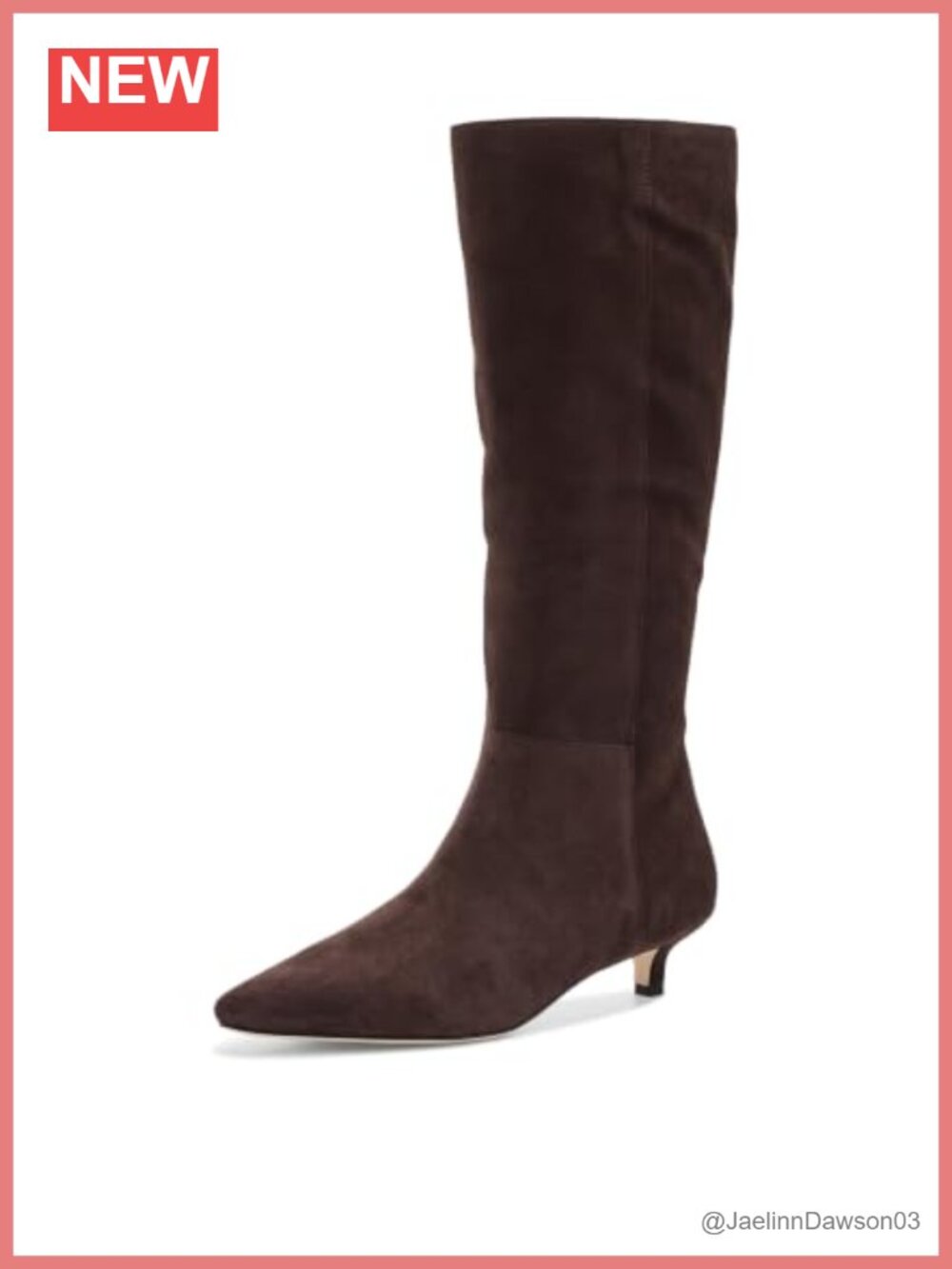 Sheep-Suede Over-the-Knee Tall Boots Pointed Toe Kitten Heel Zip